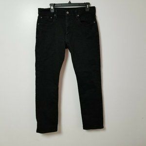 Levis Mens 502 Black Denim Jeans 33x30